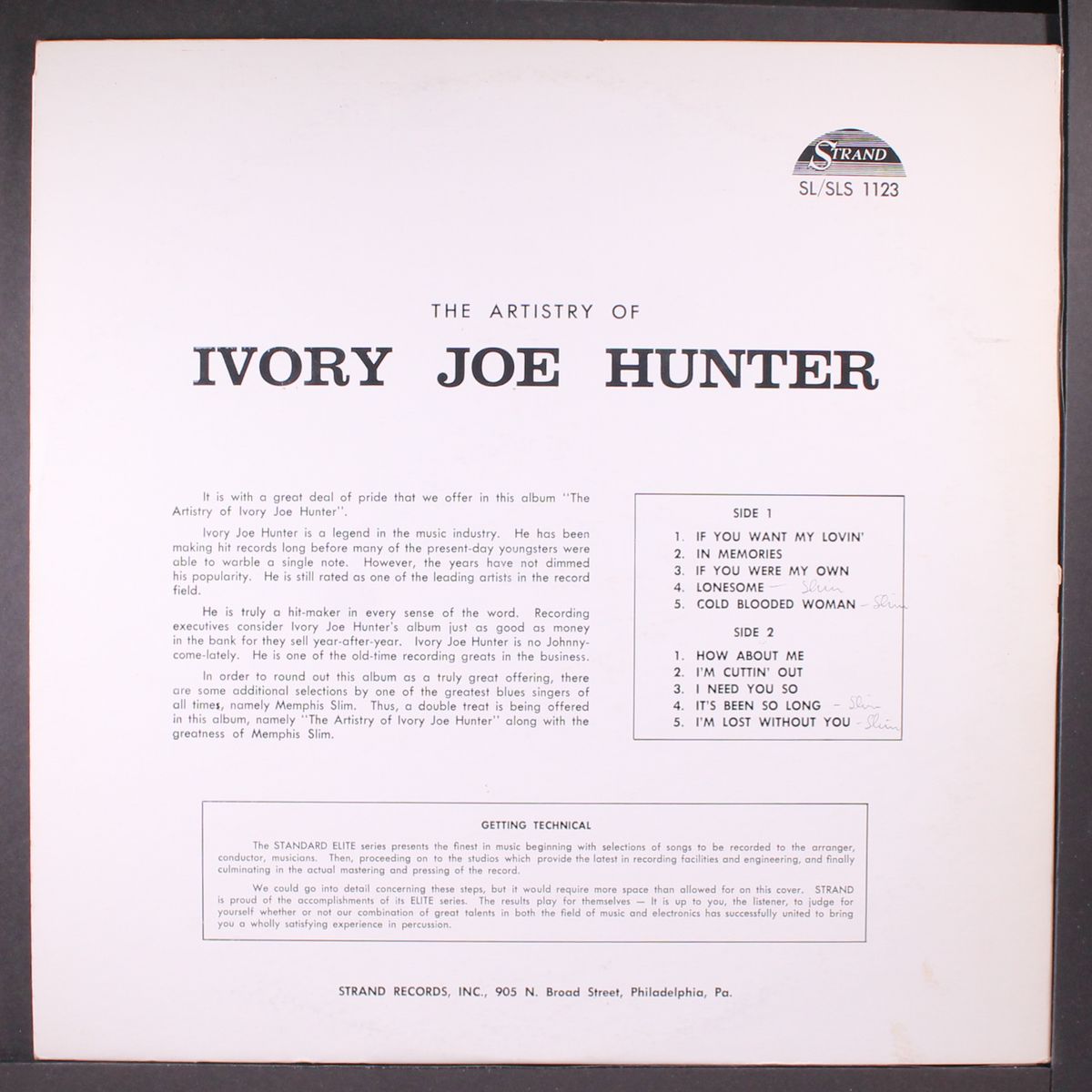 the artistry of by IVORY JOE HUNTER