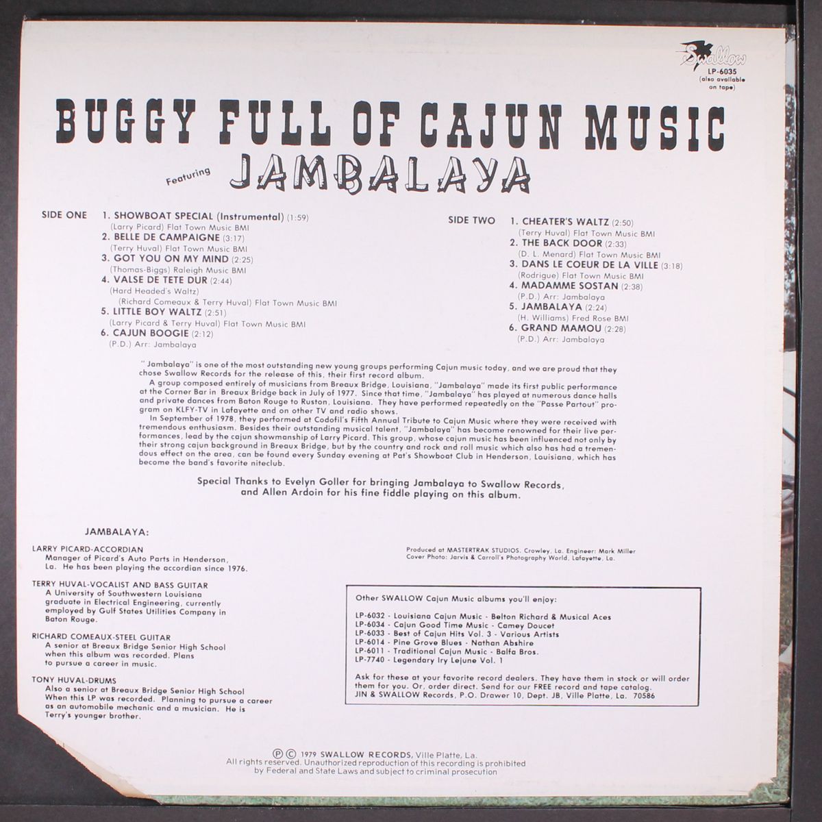 buggy full of cajun music by JAMBALAYA