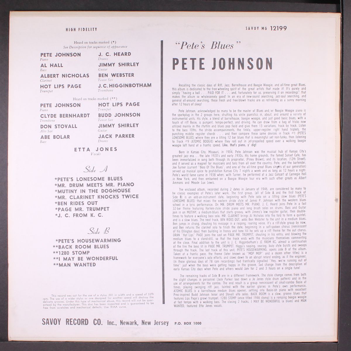pete's blues by PETE JOHNSON