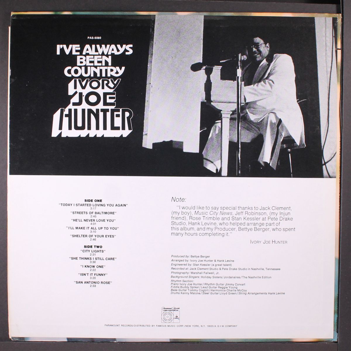 i've always been country by IVORY JOE HUNTER