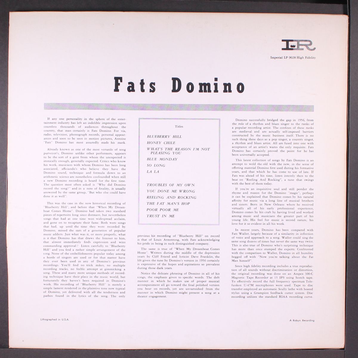 this is fats domino! by FATS DOMINO