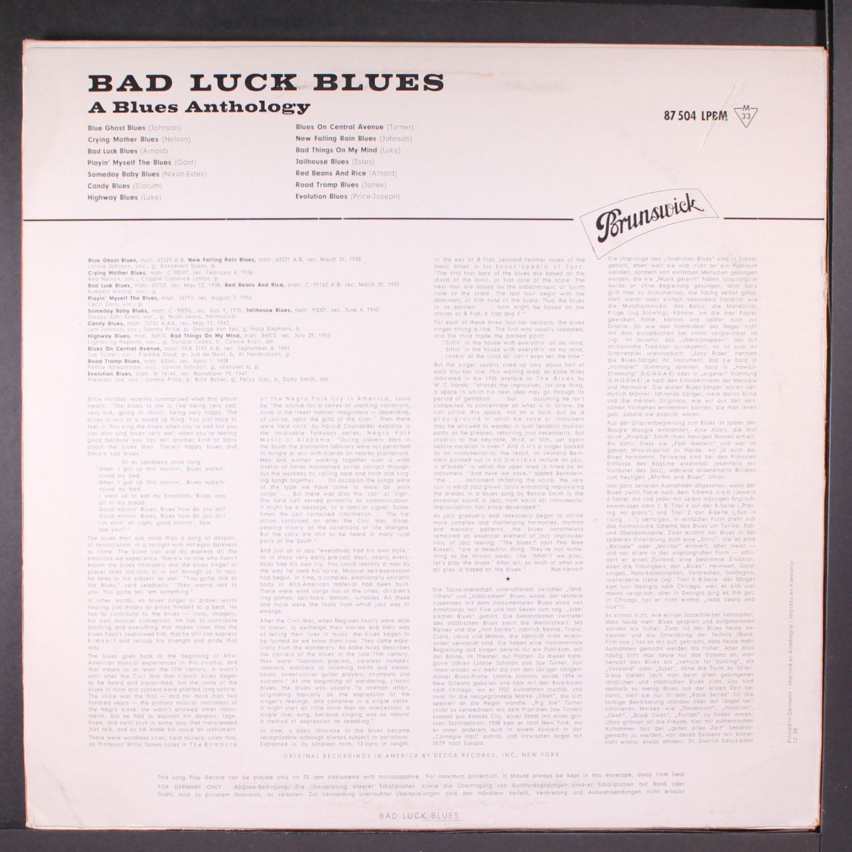 bad luck blues by VARIOUS