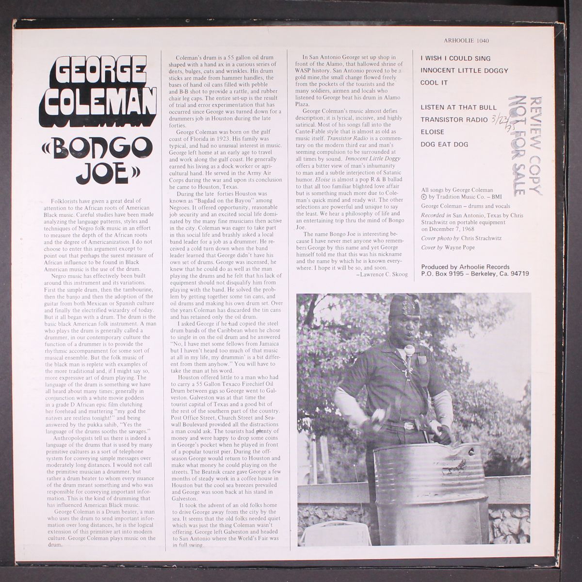 bongo joe by GEORGE COLEMAN