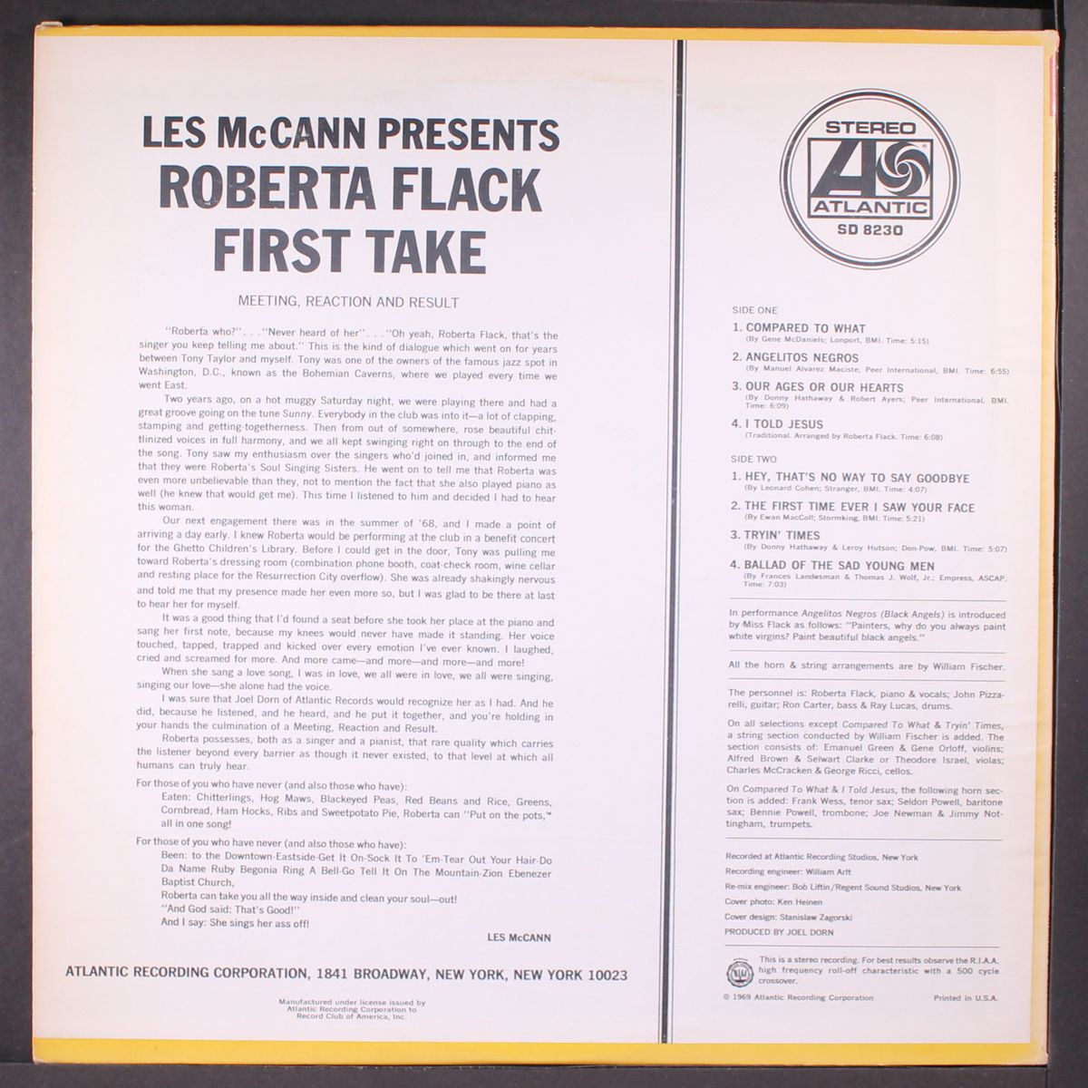 first take by ROBERTA FLACK