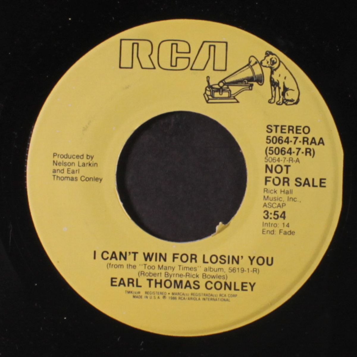 i can't win for losin' you by EARL THOMAS CONLEY