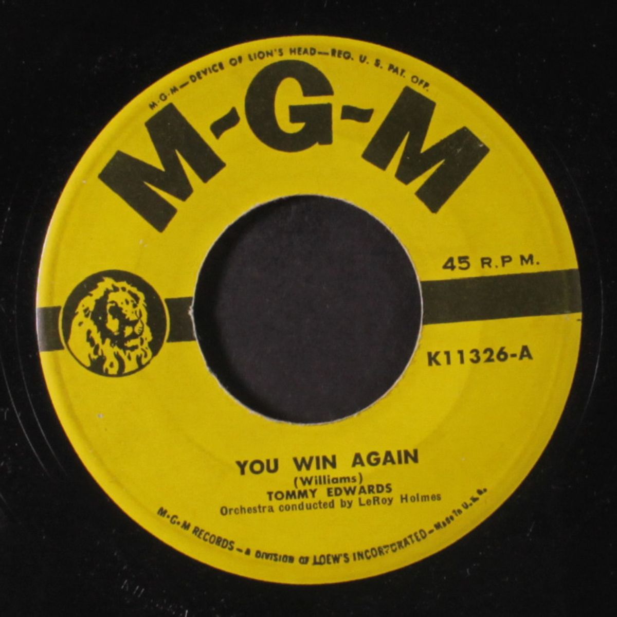 you win again / sinner or saint by TOMMY EDWARDS