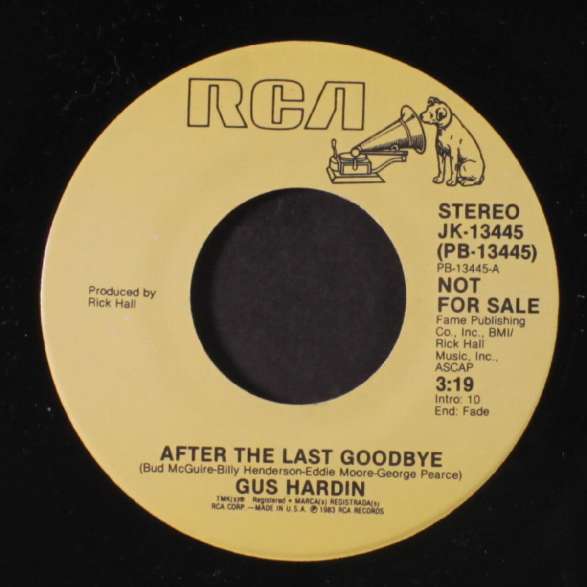 after the last goodbye/same by GUS HARDIN