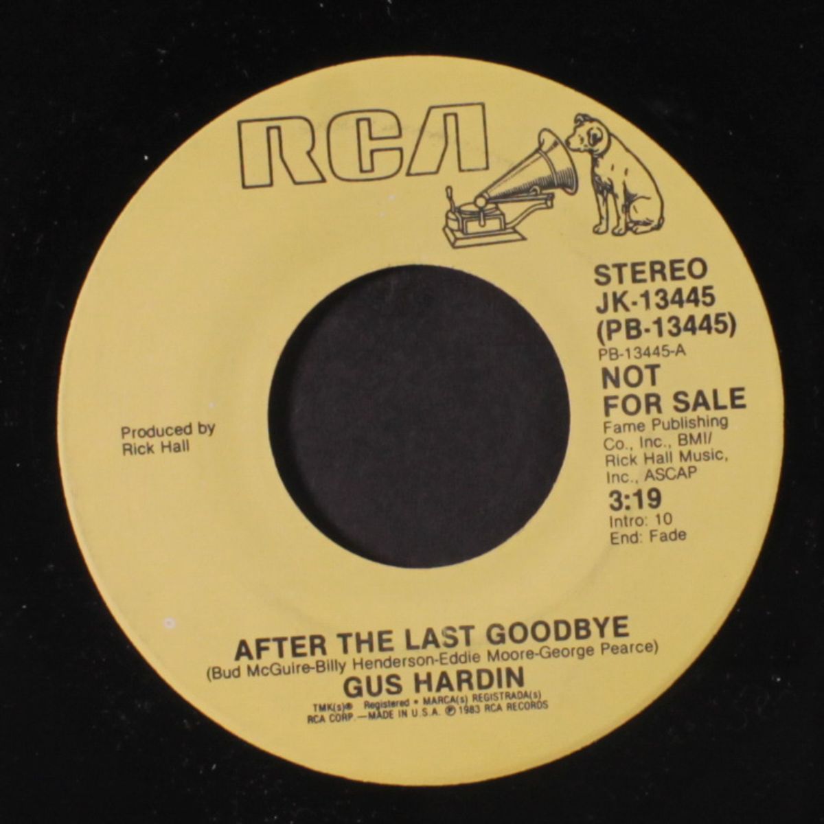 after the last goodbye/same by GUS HARDIN