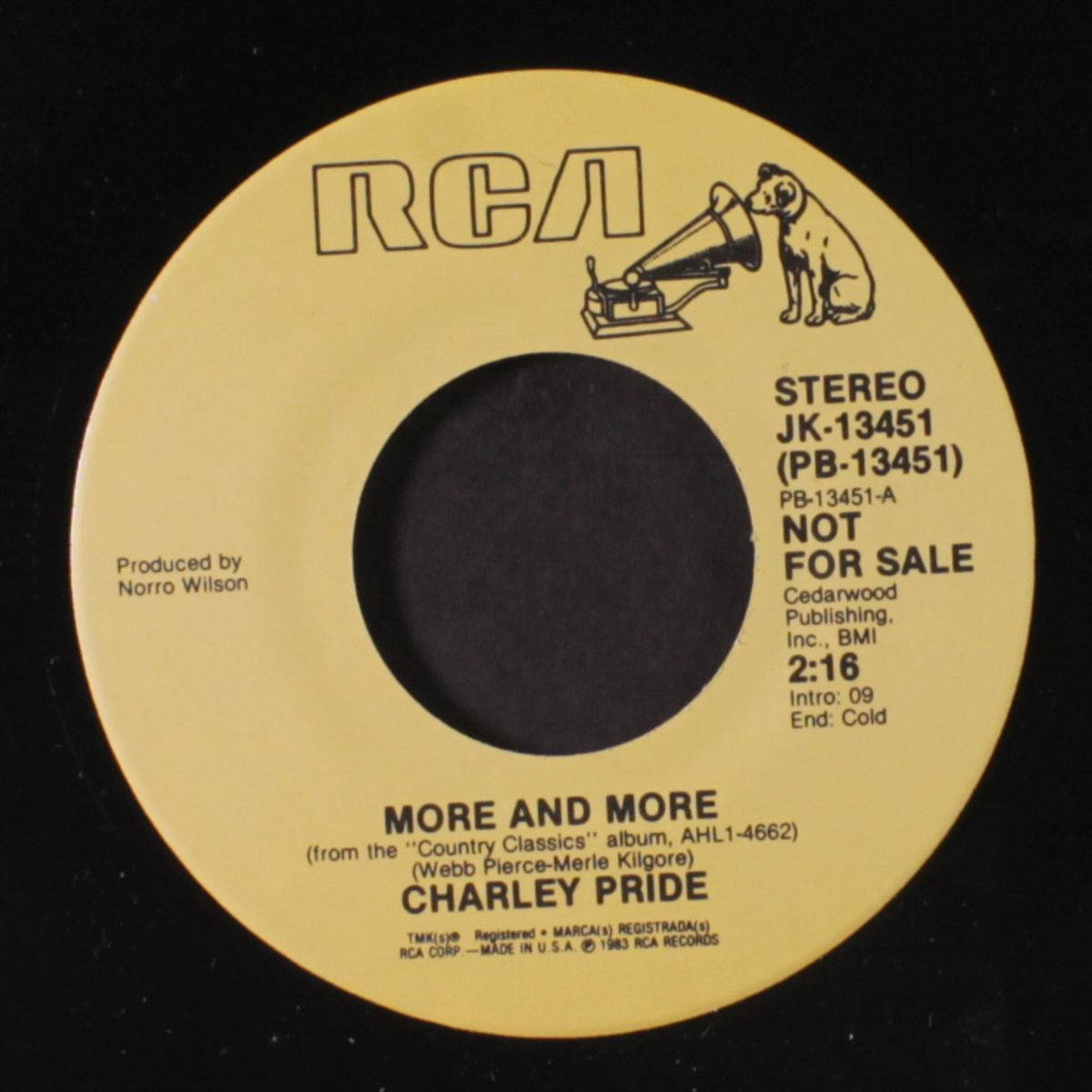 more and more / same by CHARLEY PRIDE