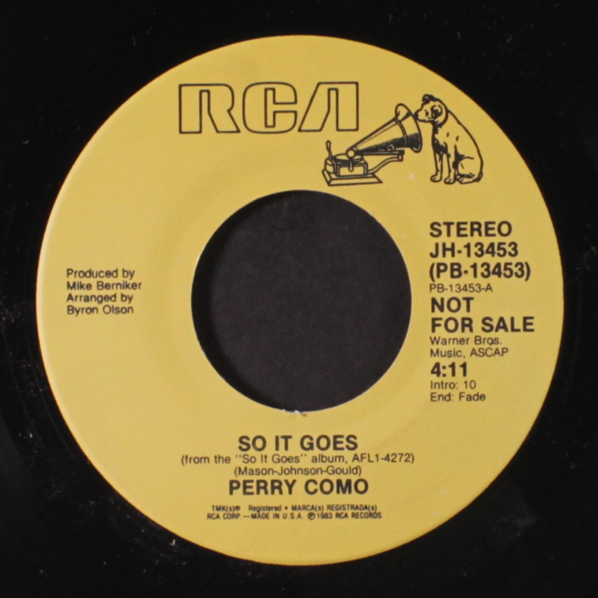 so it goes / mono by PERRY COMO