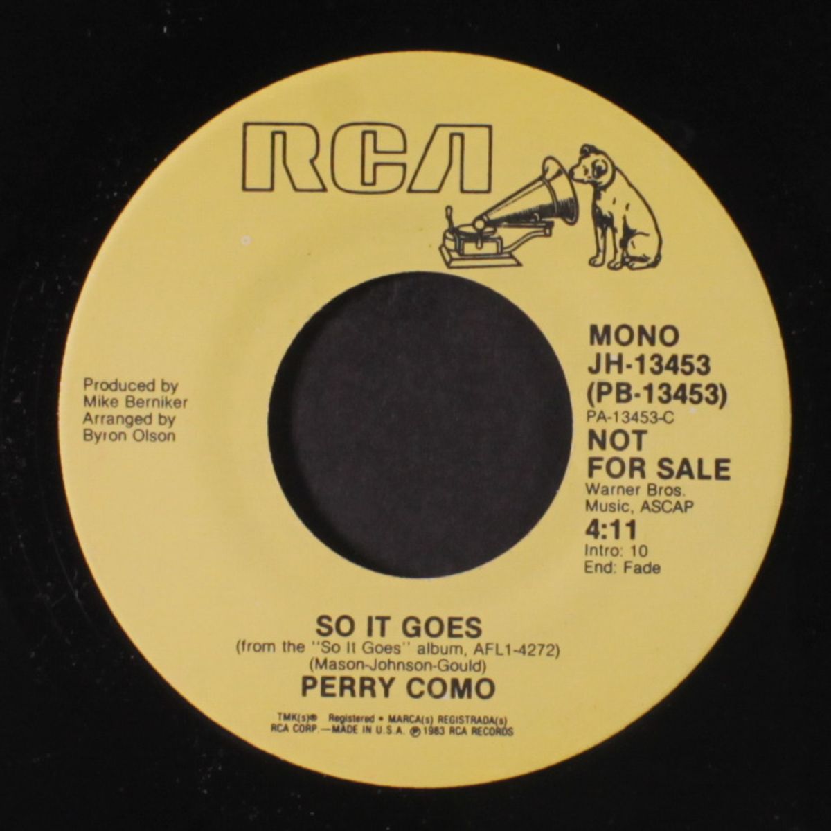 so it goes / mono by PERRY COMO