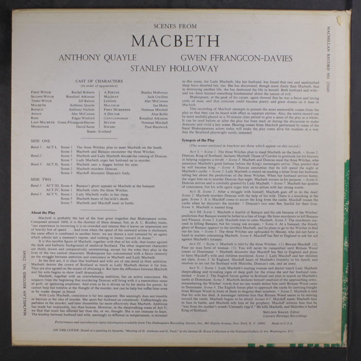 macbeth by ANTHONY QUAYLE