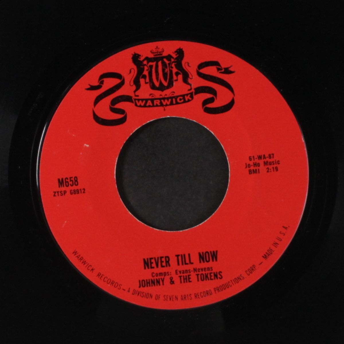the taste of a tear / never till now by JOHNNY & TOKENS