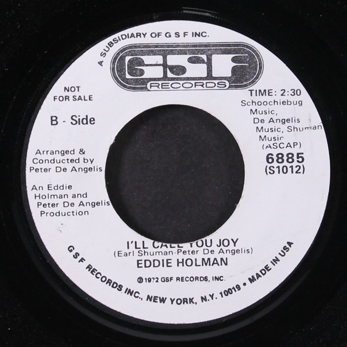 i'll call you joy / same by EDDIE HOLMAN
