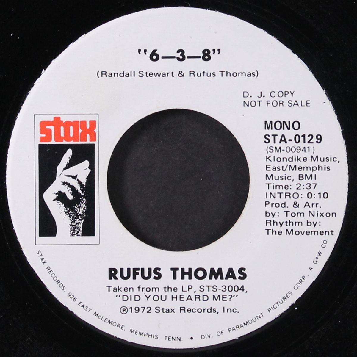 love trap / 6-3-8 by RUFUS THOMAS