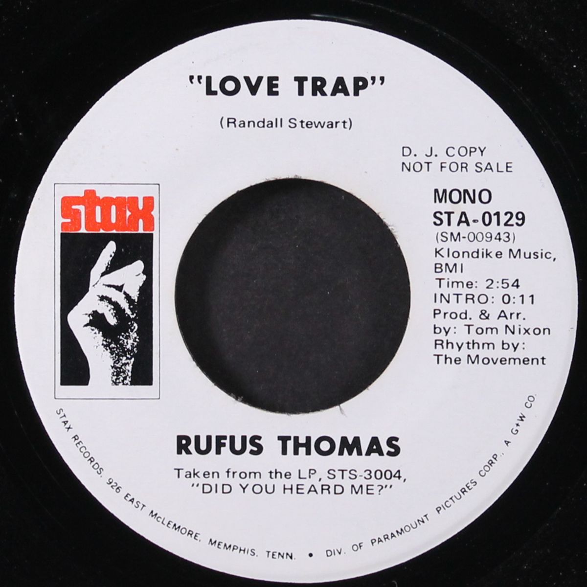 love trap / 6-3-8 by RUFUS THOMAS
