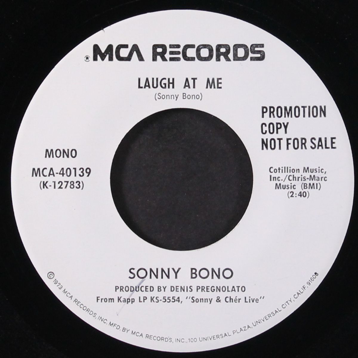 rub your nose / laugh at me by SONNY BONO