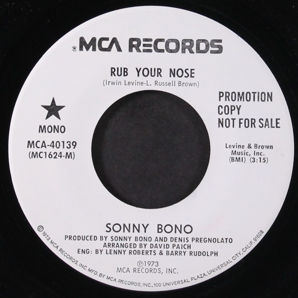 rub your nose / laugh at me by SONNY BONO