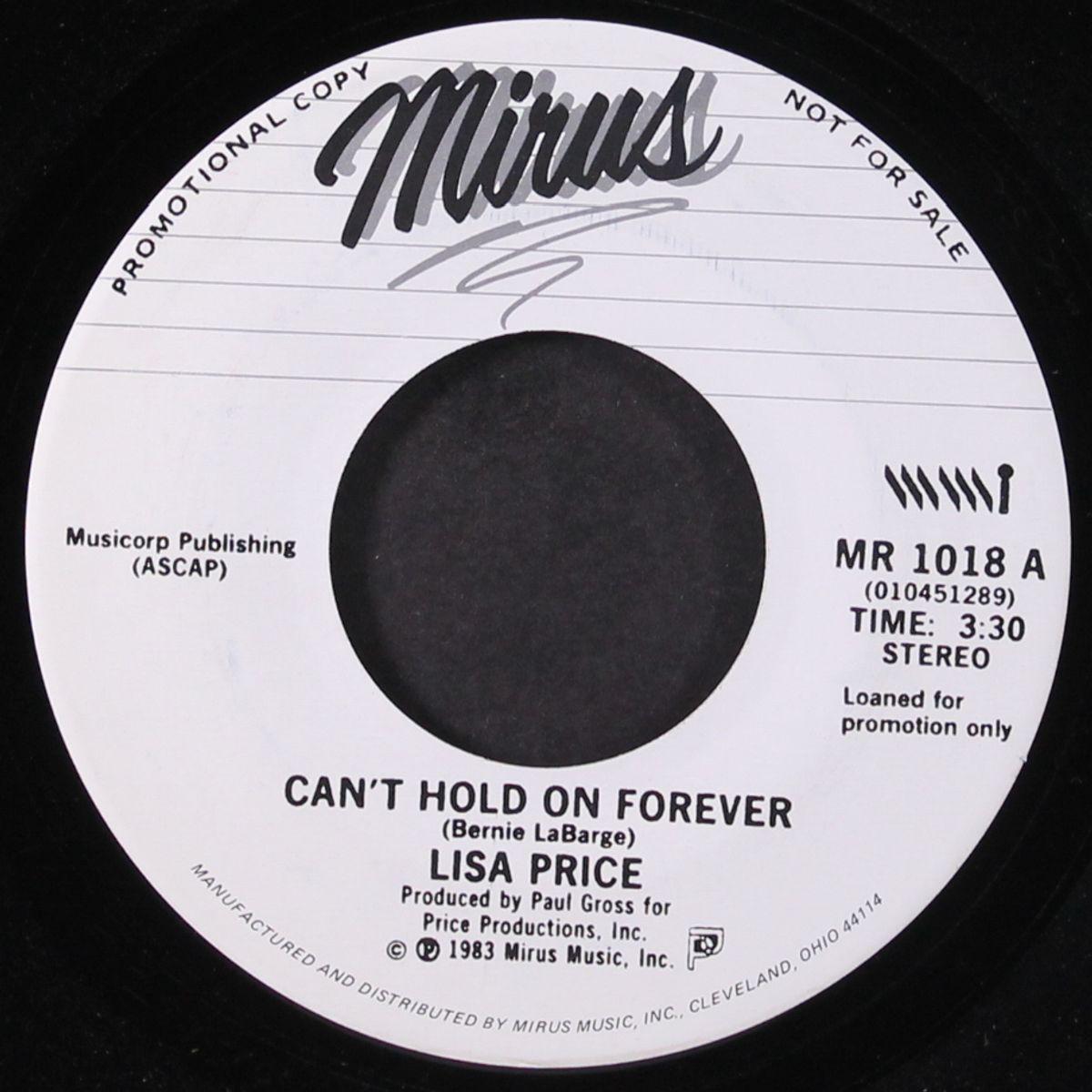 can't hold on forever / same by LISA PRICE