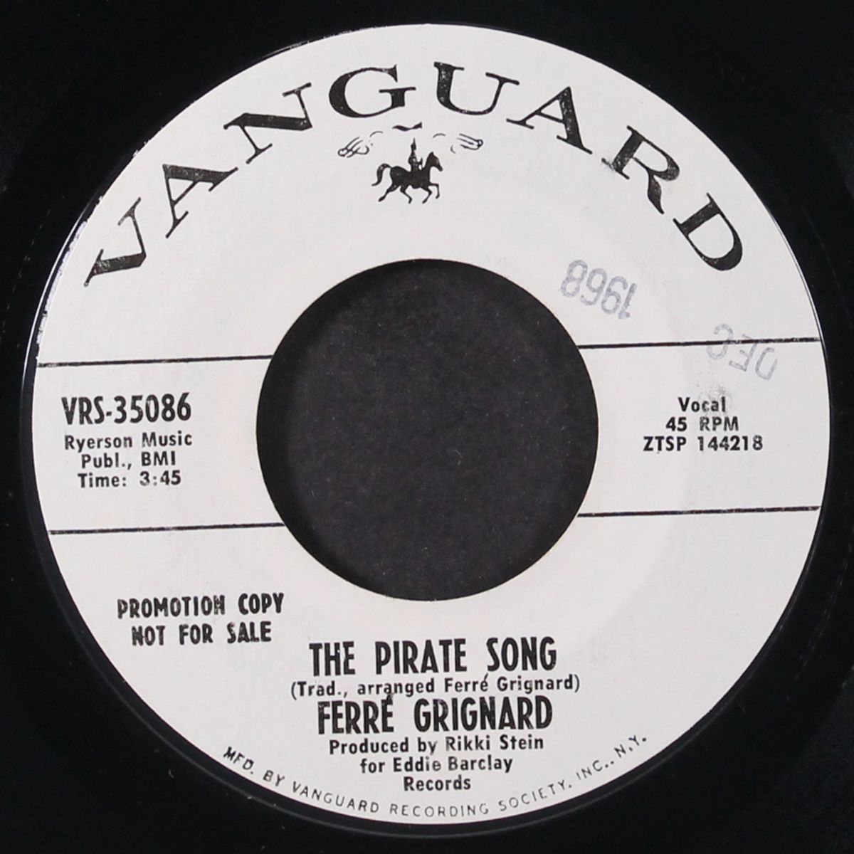 tell me now / the pirate song by FERRE GRIGNARD