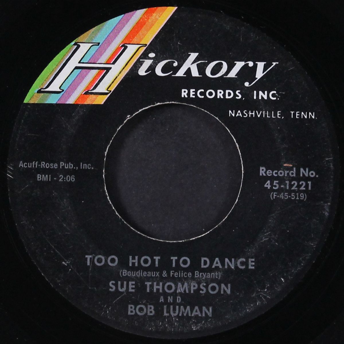 i like your kind of love / too hot to dance by SUE THOMPSON & BOB LUMAN