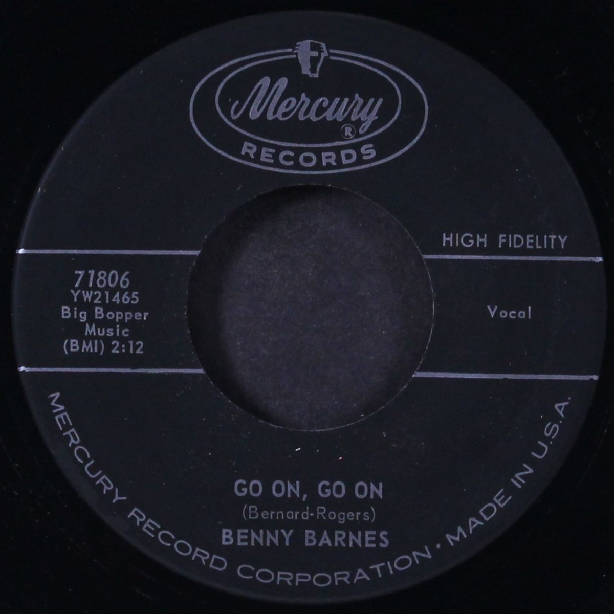 yearning / go on, go on by BENNY BARNES