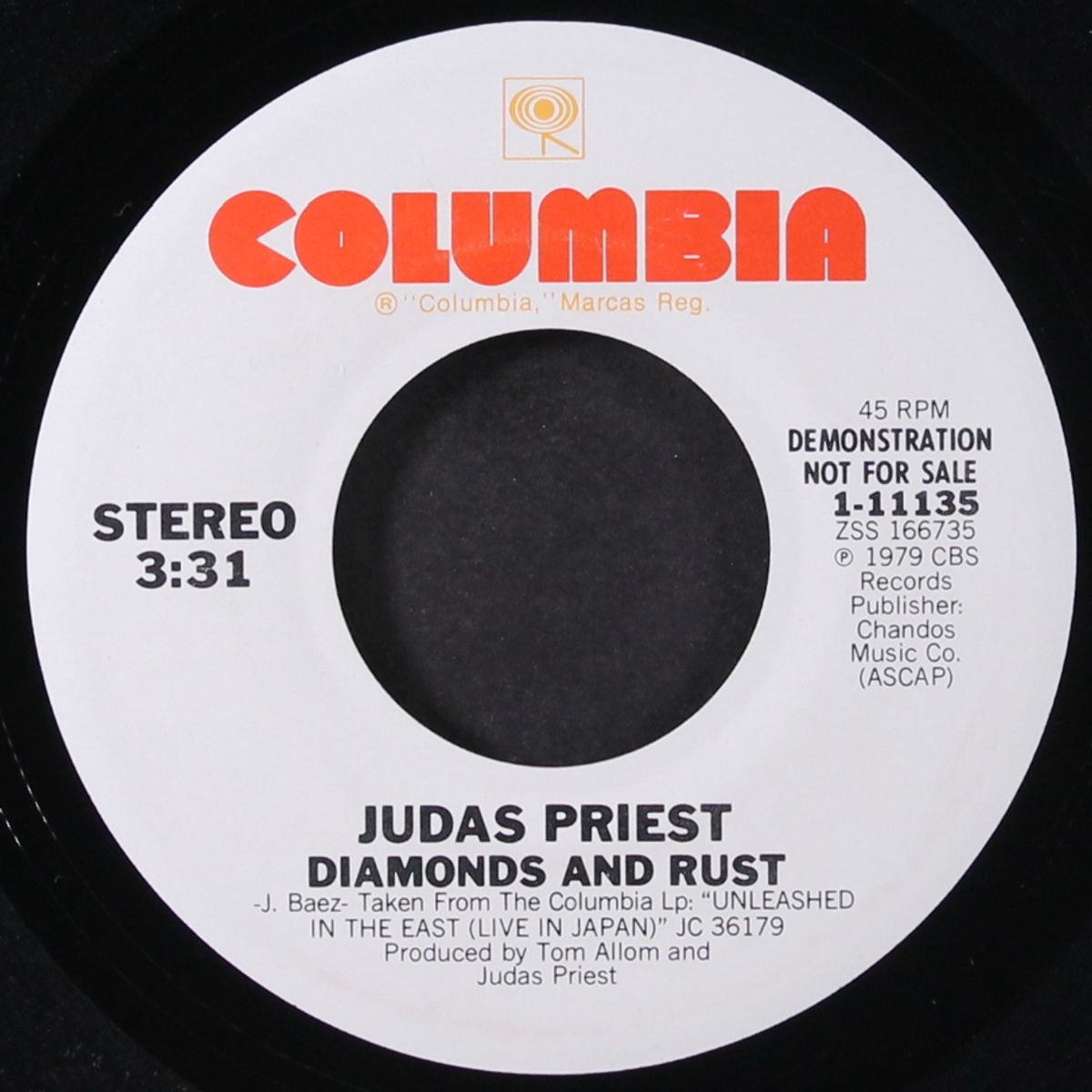diamonds and rust/same by JUDAS PRIEST