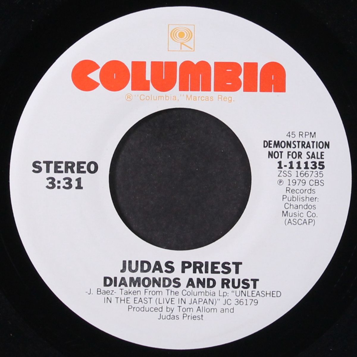 diamonds and rust/same by JUDAS PRIEST