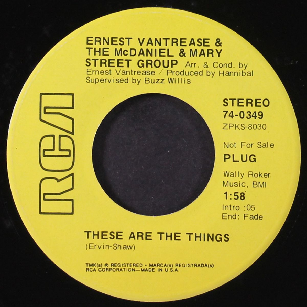 these are the things by ERNEST VANTREASE