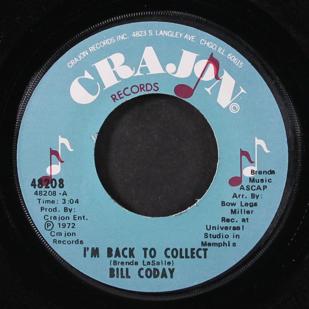 i'm back to collect / jury of love by BILL CODAY