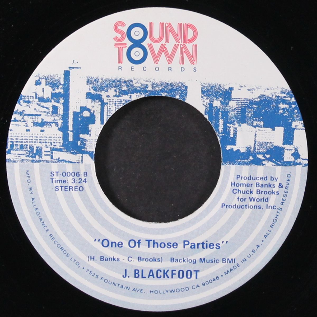 i stood on the sidewalk and cried / one of those parties by J. BLACKFOOT