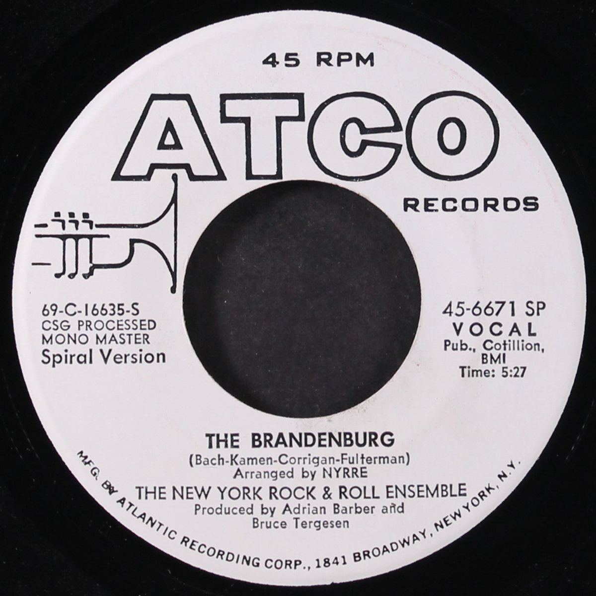 the brandenburg / 'spiral' version by NEW YORK ROCK & ROLL ENSEMBLE