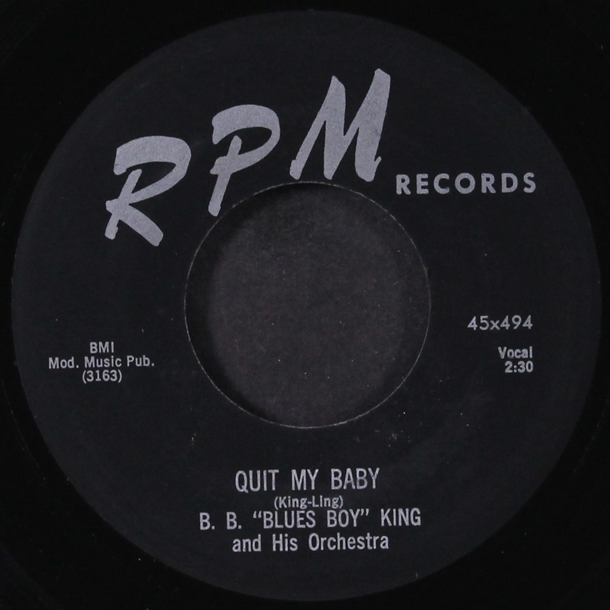 be careful with a fool / quit my baby by B.B. KING