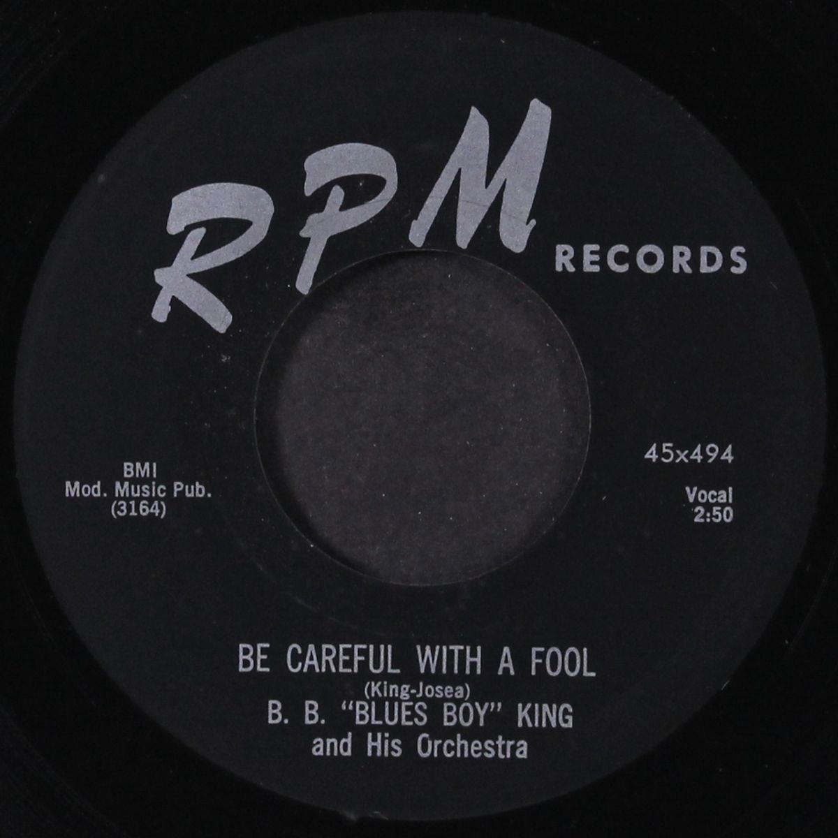 be careful with a fool / quit my baby by B.B. KING