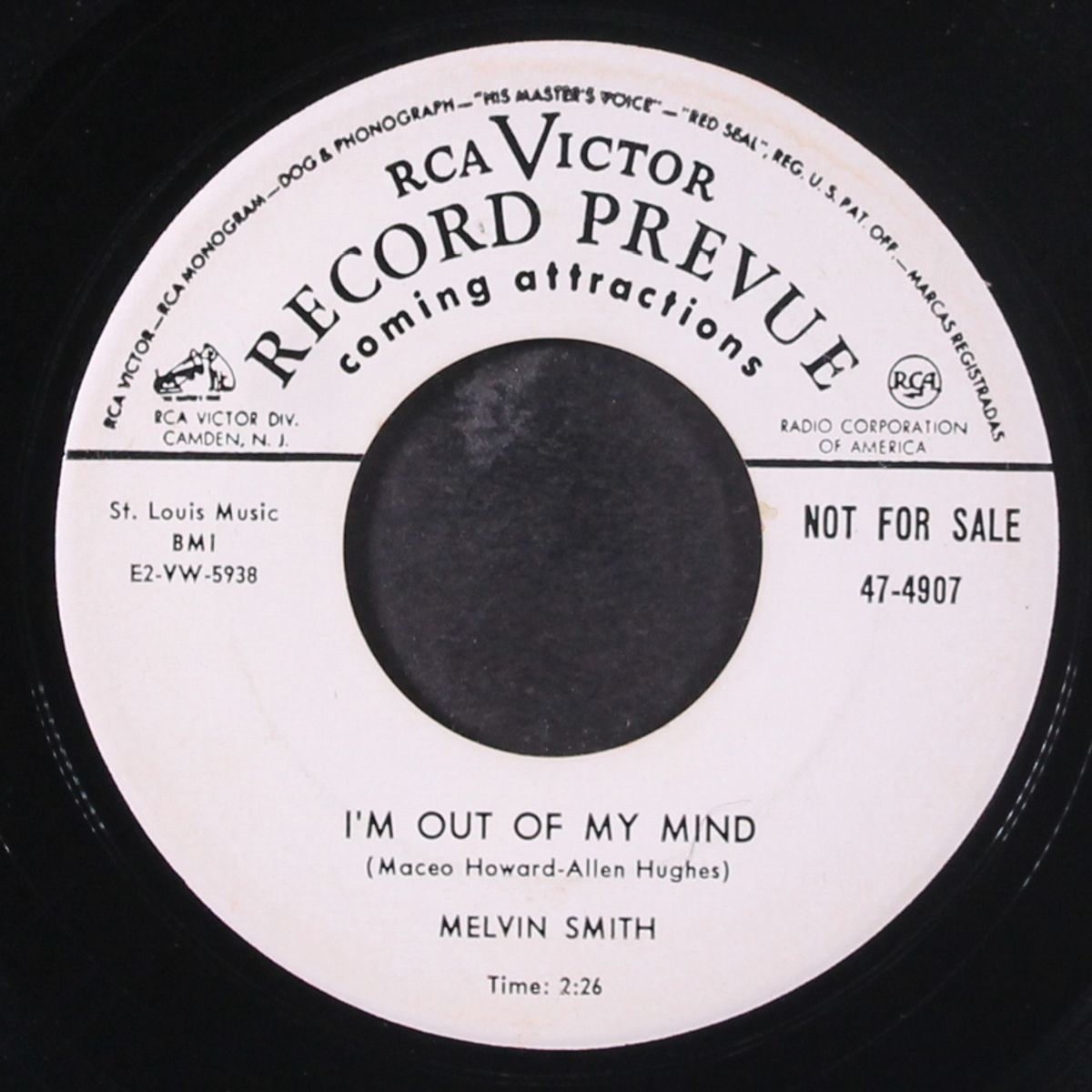 i'm out of my mind / baby i'll be there by MELVIN SMITH