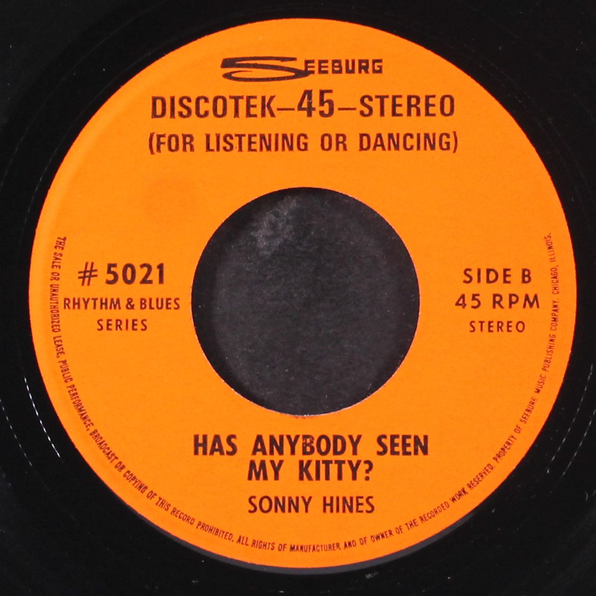 jelly, jelly / has anybody seen my kitty? by SONNY HINES