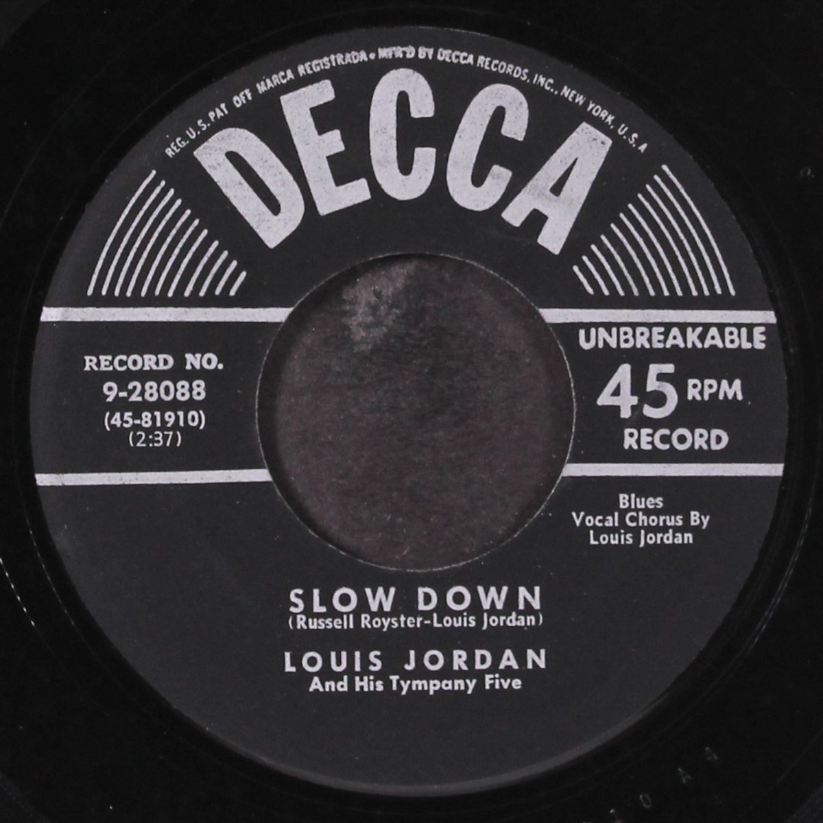 never trust a woman / slow down by LOUIS JORDAN