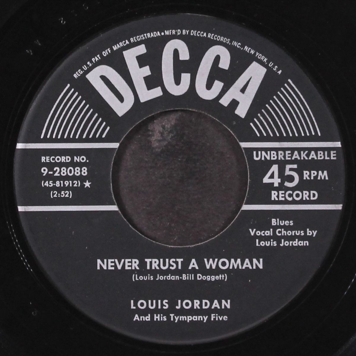 never trust a woman / slow down by LOUIS JORDAN