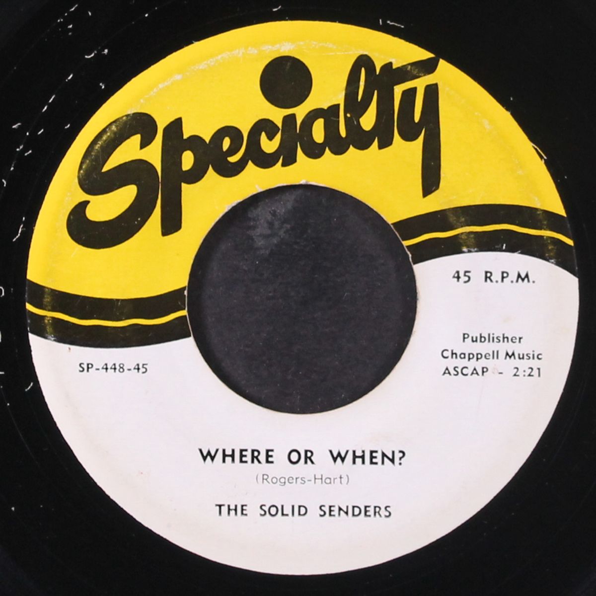 just plain blues / where or when? by SOLID SENDERS