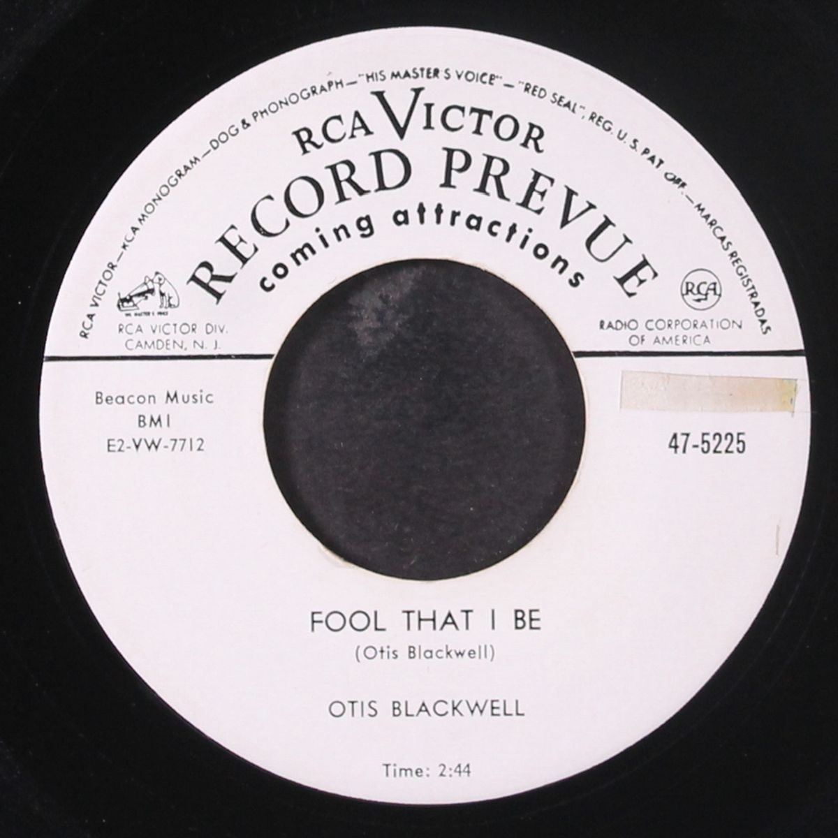 number 000 / fool that i be by OTIS BLACKWELL