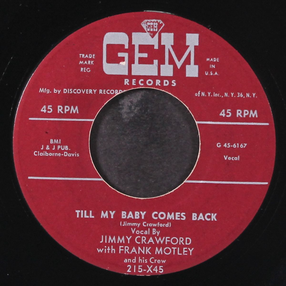 till my baby comes home / that ain't right by JIMMY CRAWFORD