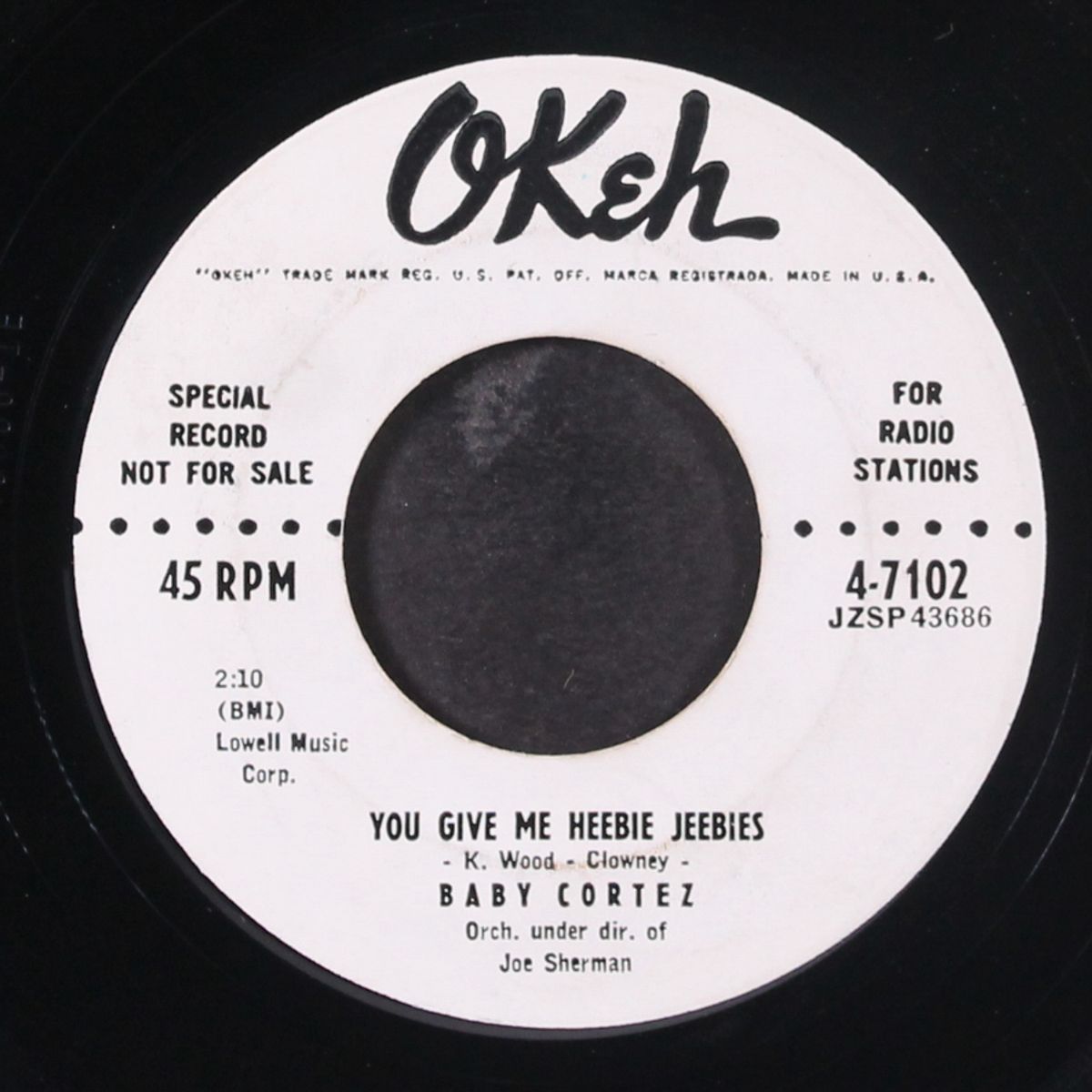 honey baby / you give me heebie jeebies by BABY CORTEZ