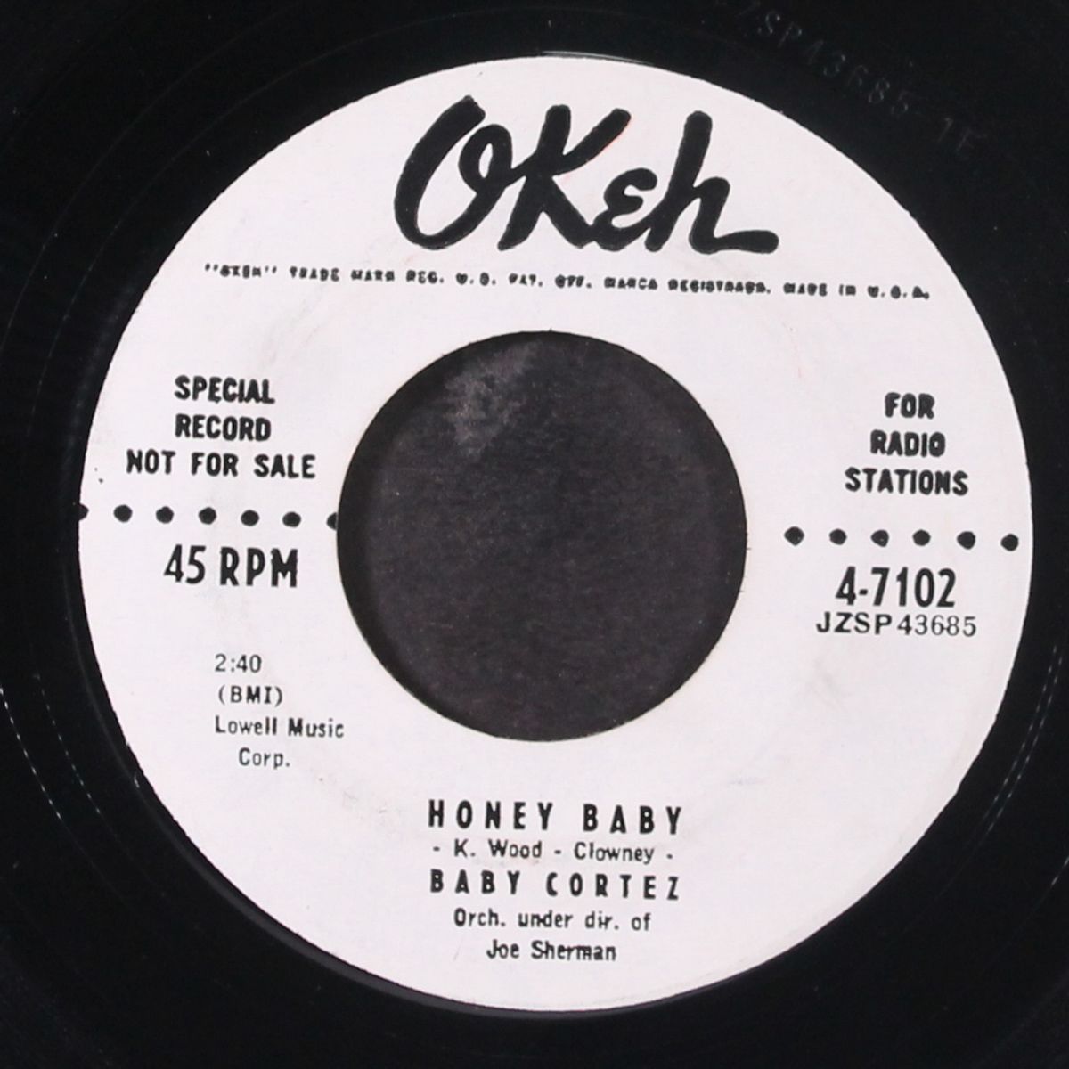 honey baby / you give me heebie jeebies by BABY CORTEZ