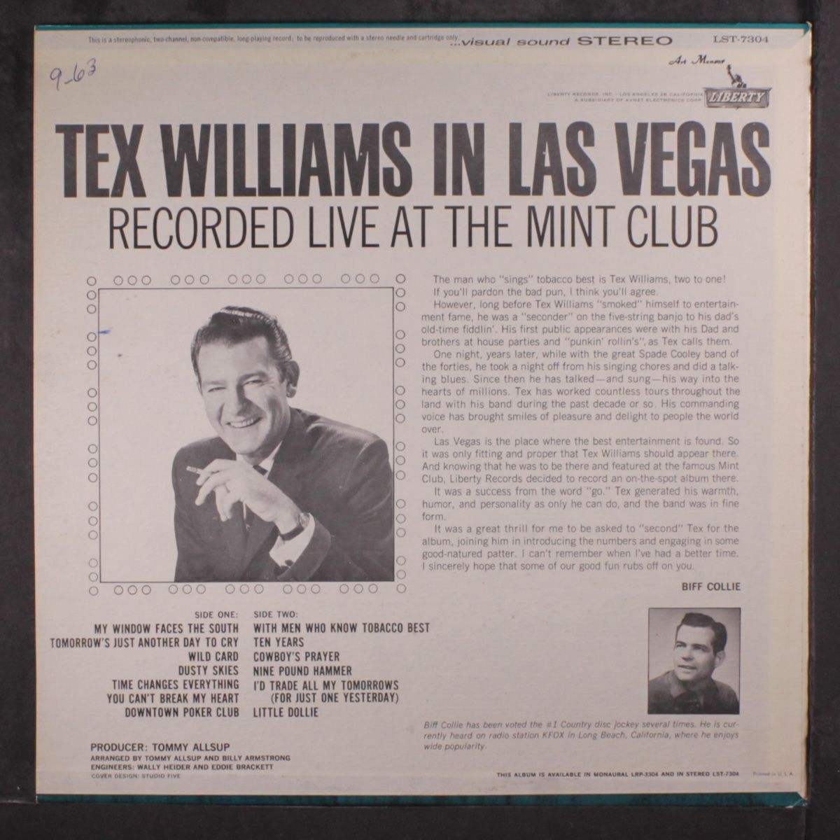 in las vegas by TEX WILLIAMS