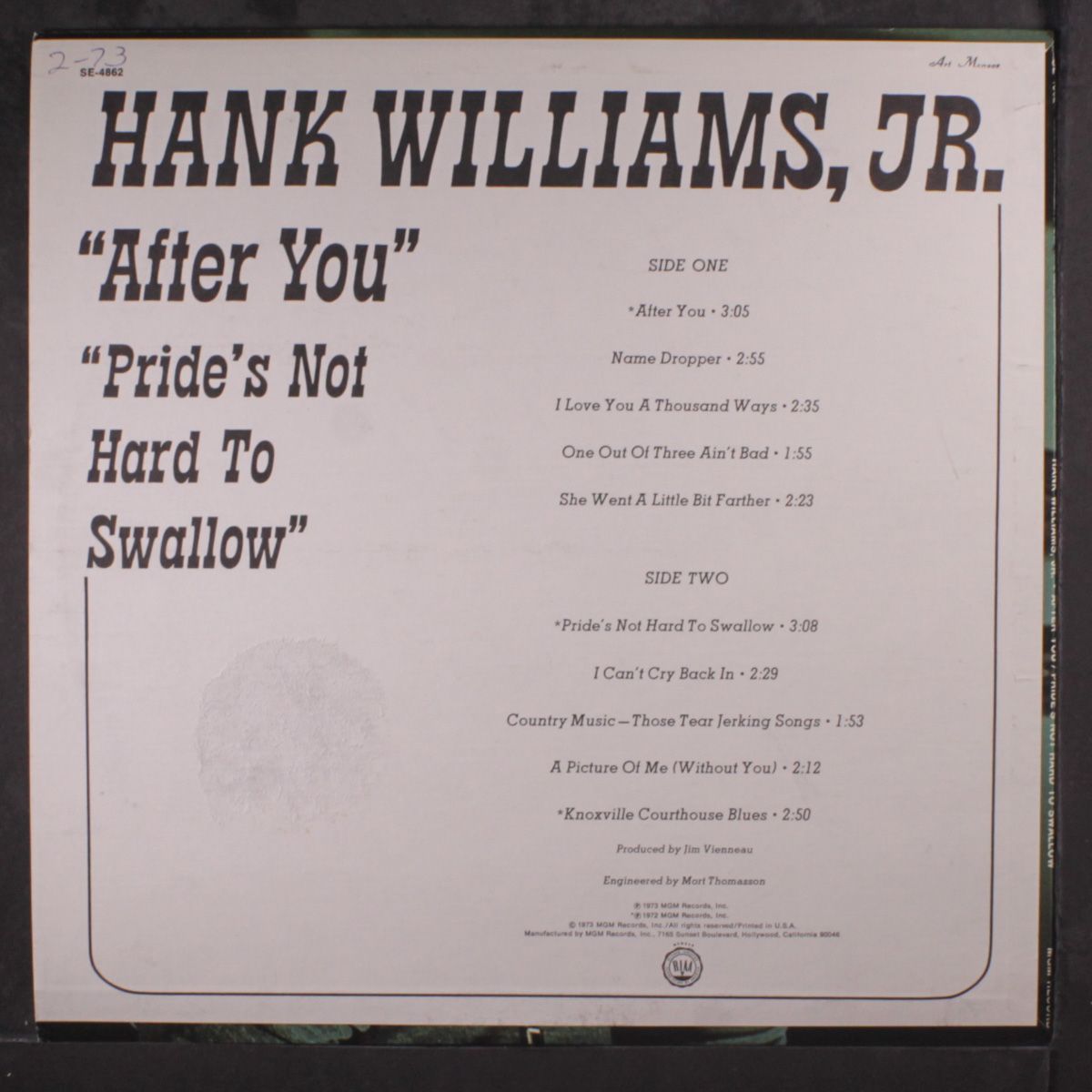after you by HANK WILLIAMS, JR.