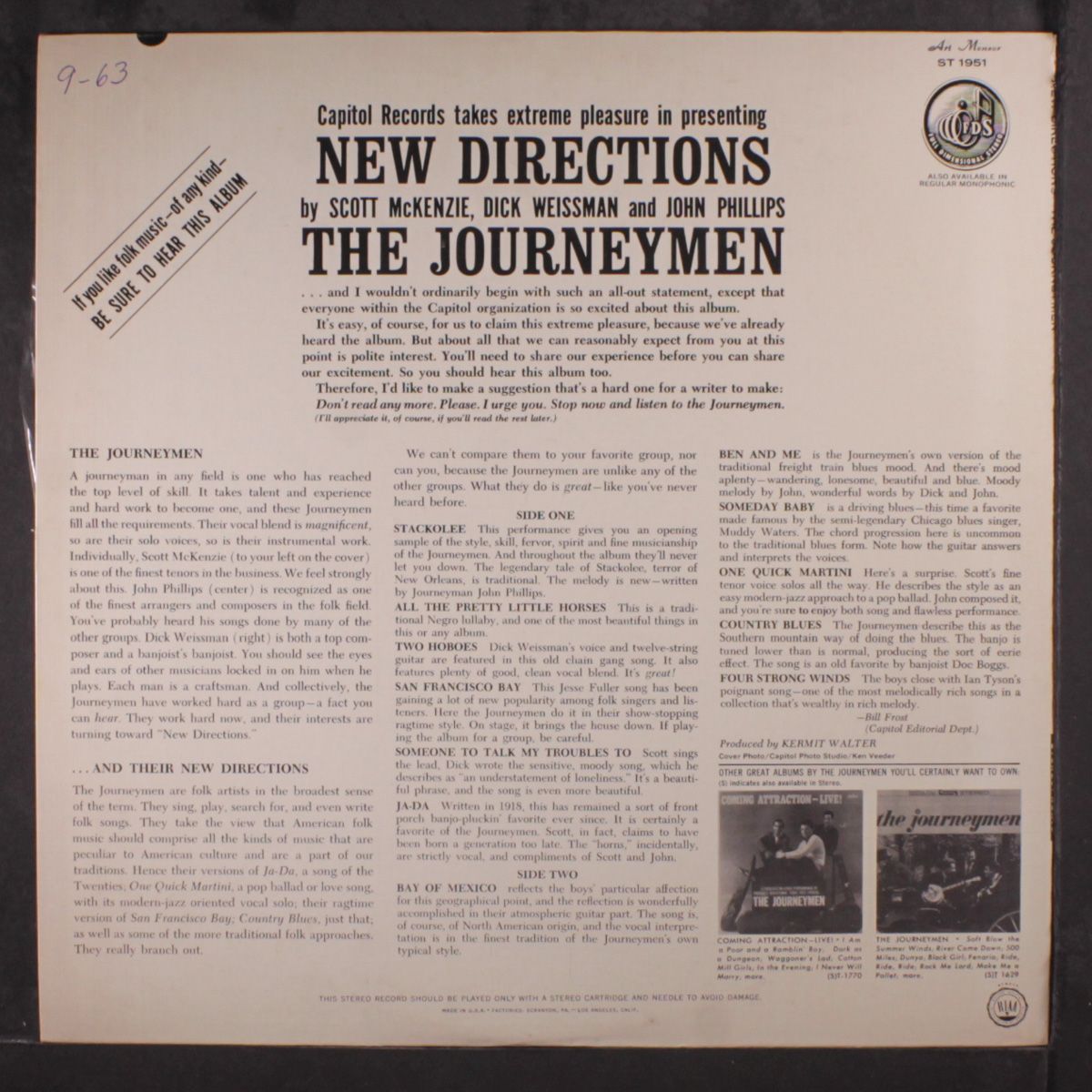 new directions in folk music by JOURNEYMEN