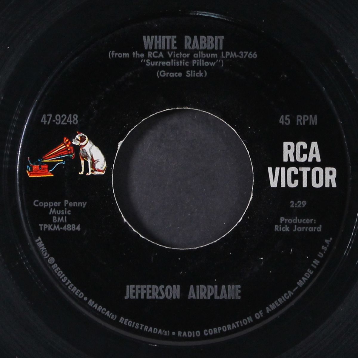 white rabbit / plastic fantastic lover by JEFFERSON AIRPLANE