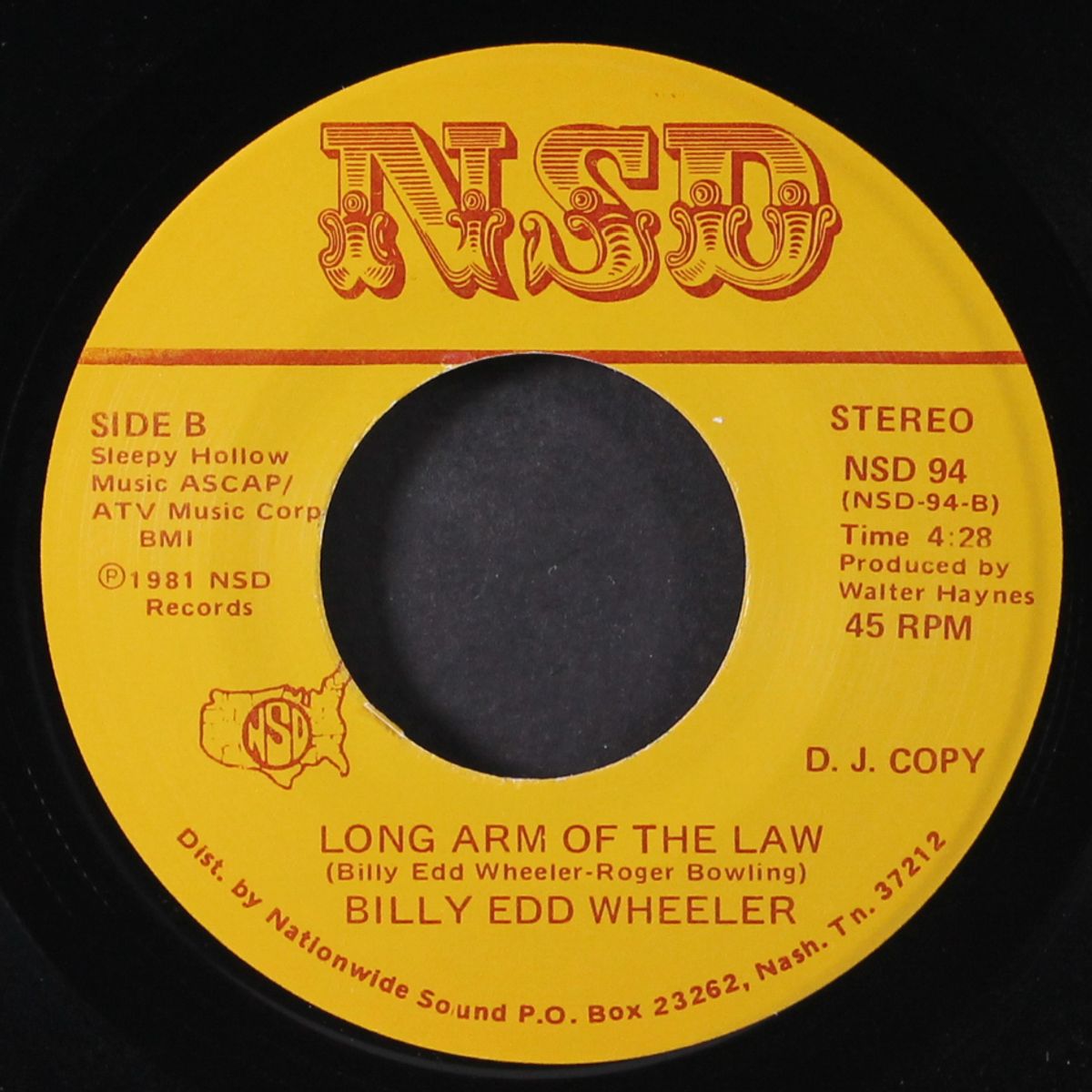 daddy / long arm of the law by BILLY EDD WHEELER