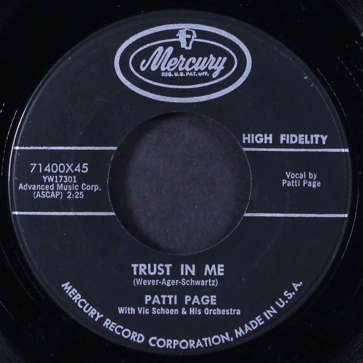 trust in me / under the sun valley moon by PATTI PAGE