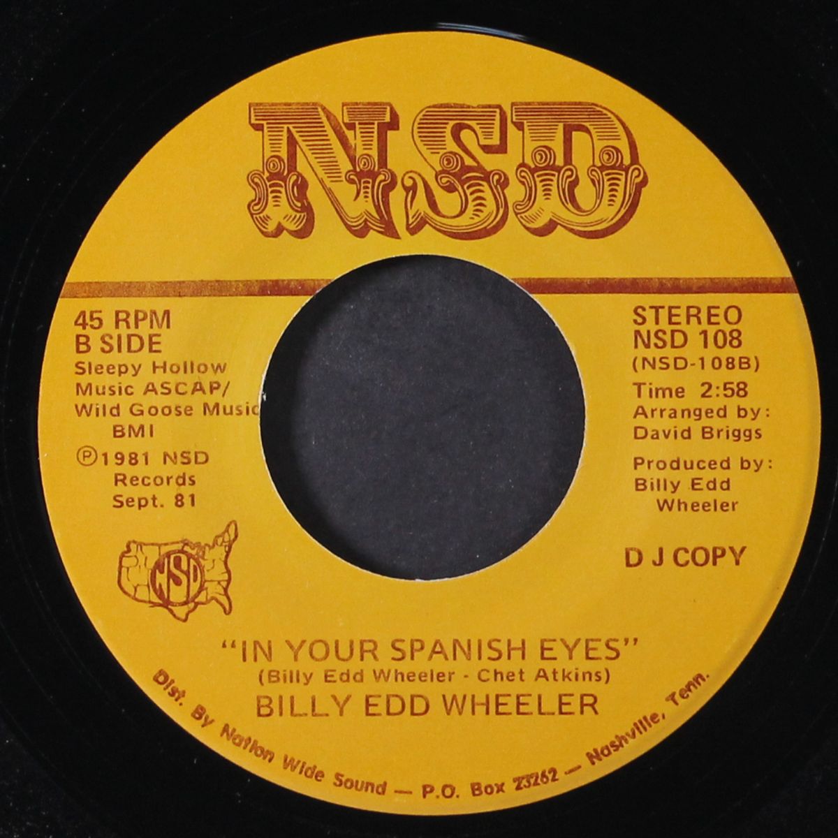 the memory / in your spanish eyes by BILLY EDD WHEELER